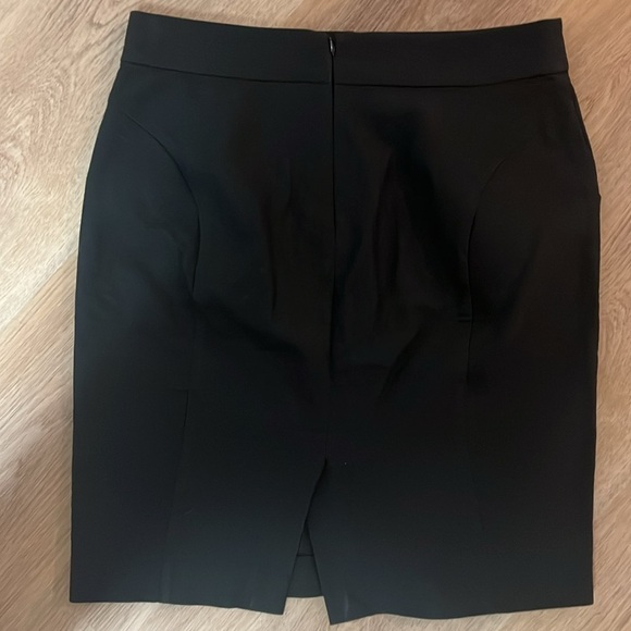 J Crew Black Pencil Skirt Zip Back Pockets Cotton size 8 - Picture 4 of 6